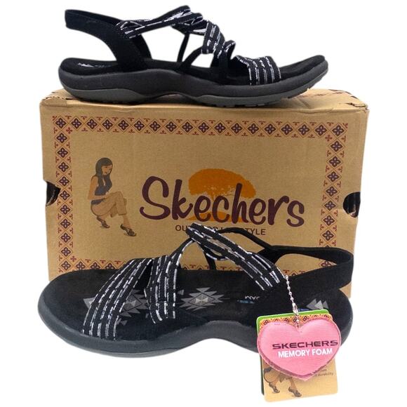 Skechers Reggae Slim Stretch Appeal Sandals Women's Size 6 - Picture 1 of 6